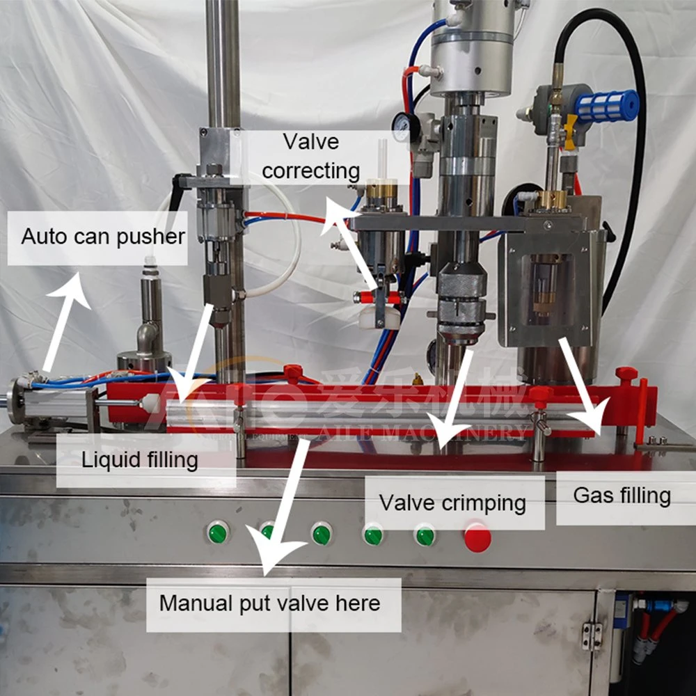 Precio de fábrica en aerosol Spray de cuidado de coche de la máquina de llenado de gas