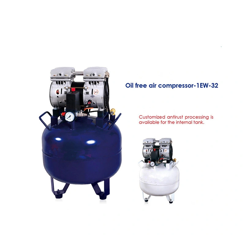 Dental Lab Equipment One for Two Low Noise Oil Free Air Compressor Price