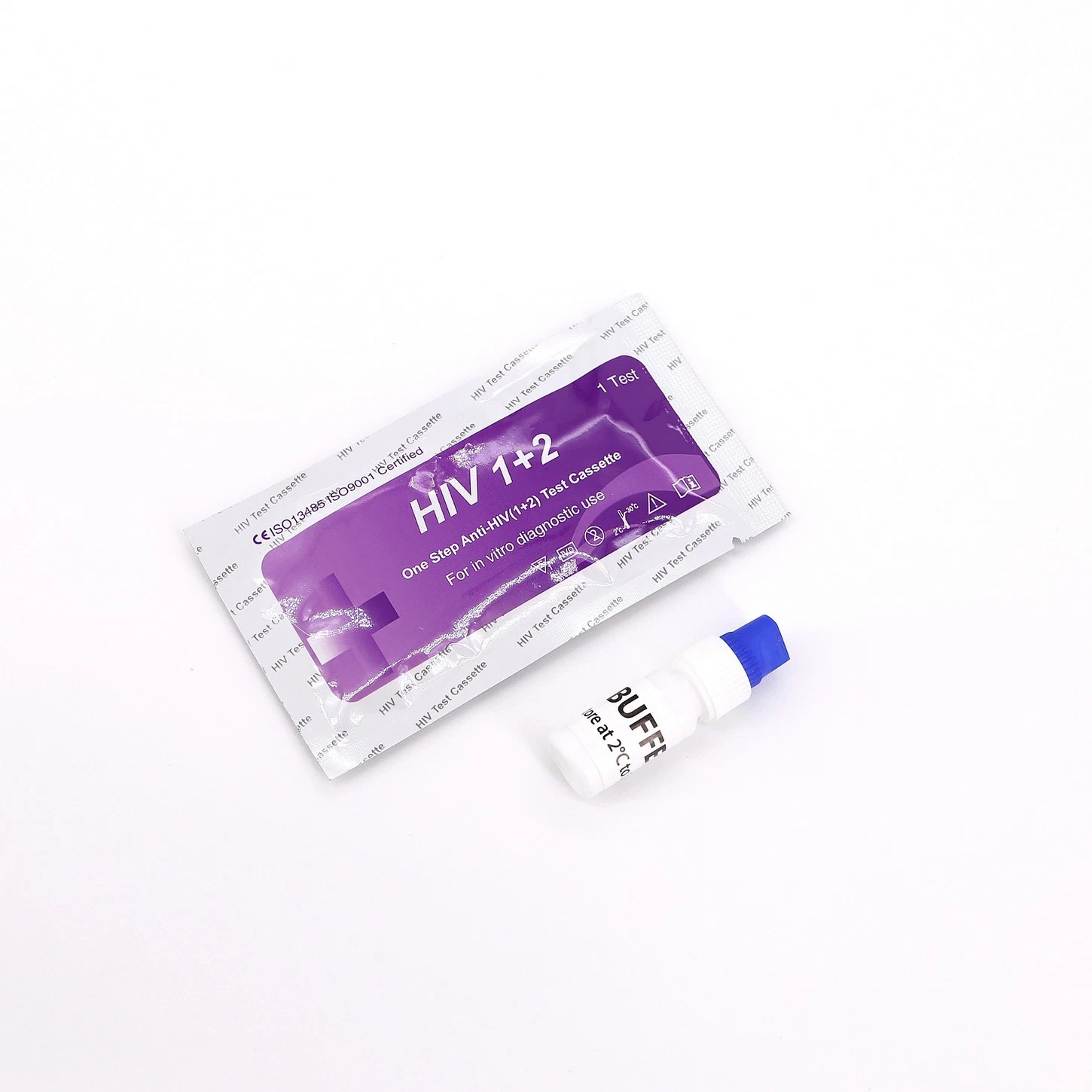 Anticuerpo de diagnóstico rápido médico/antígeno Kit combinado de prueba de VIH de un paso reactivo para el síndrome de inmunodeficiencia adquirida