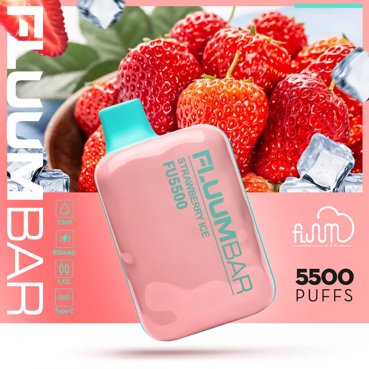 2023 Hottest Brand Wholesale Price Fluumbar Te5000/5500/6000 Puffs 15ml Oil OEM/ODM Available Disposable Vape Fluum Bar