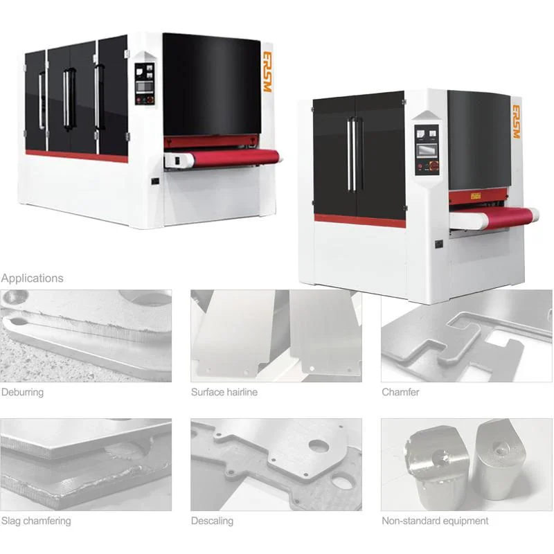 Ancho de trabajo de procesamiento seco 800-1600mm desbarbado y pulidora de metal