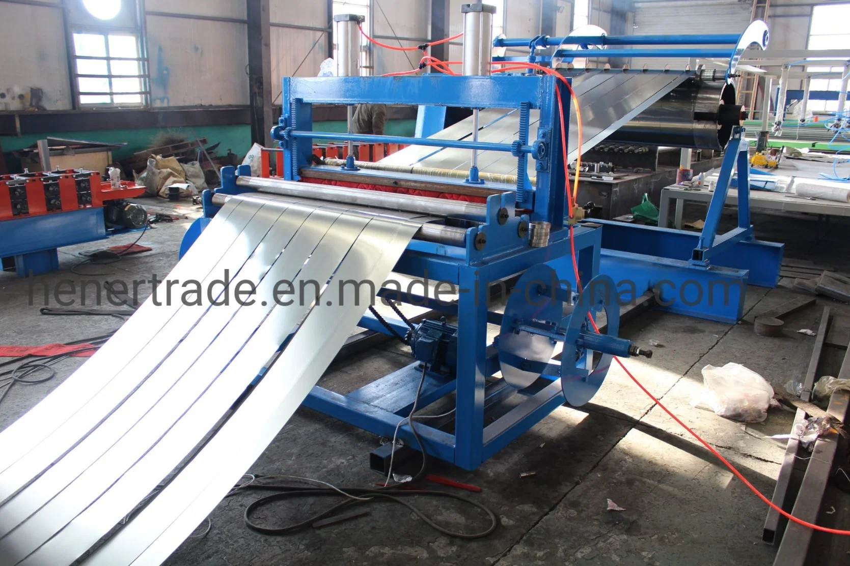 0.3-3.0mm and Width 1500mm Speed Galvanized Steel Coil Slitting Machine Line