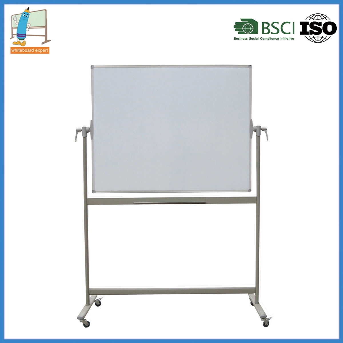 Large Size Dry Erase White Board with Lockable Wheels and Stand