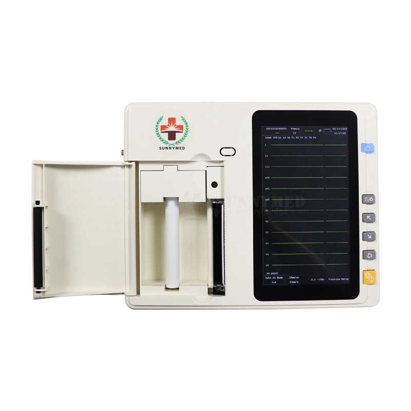 Sy-H004 High quality/High cost performance  7 Inch Color Display 3/6/12 Channel ECG Electrocardiograph Machine