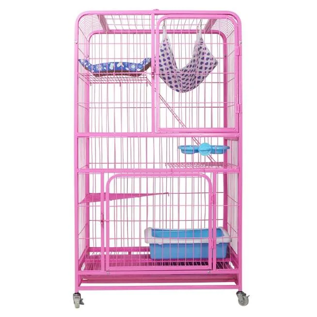 Multi-Layer Folding Large Cat Cage with Wheels