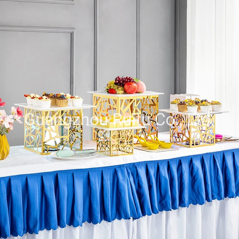 Restaurant Catering Kombinierte Servieren Cupcake Dessert Buffet Set Treppen Natürlich Massive Regale Keramikplatten Holz Kuchen Buffet Lebensmittel Display Stehen