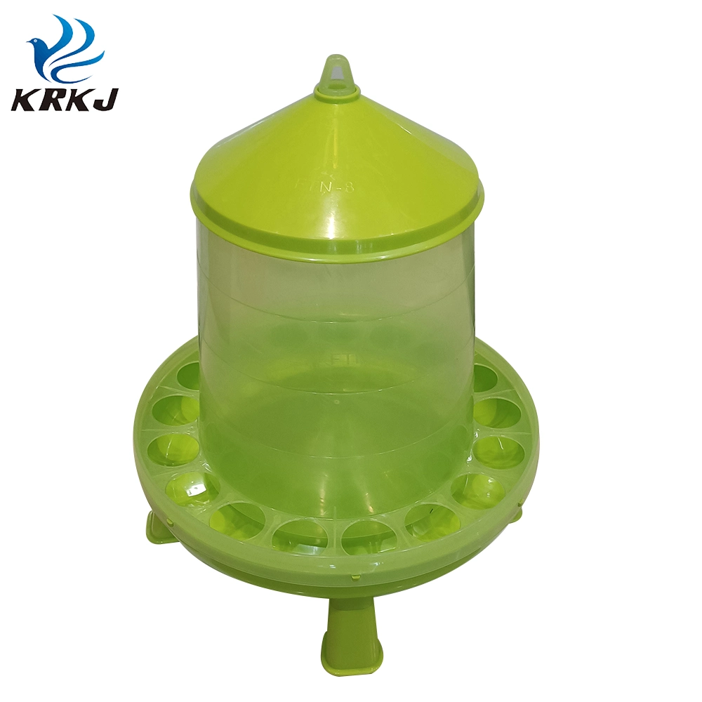 UV Additive Plastic 4kg 8kg Poultry Chicken Feeder Bucket with Legs