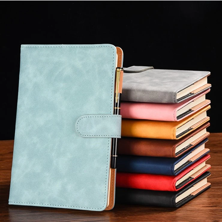 Pastel Color Soft Touch Stamping Foil Notebook Colored Sewing Soft Cover Notebook A5 Paper Gift