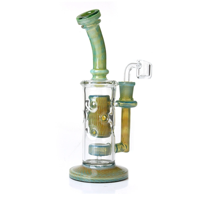 Whloesale Honeycomb Jet Perc Made Smoking Glass Water Pipe with American Northstar Glass Rod Hookah