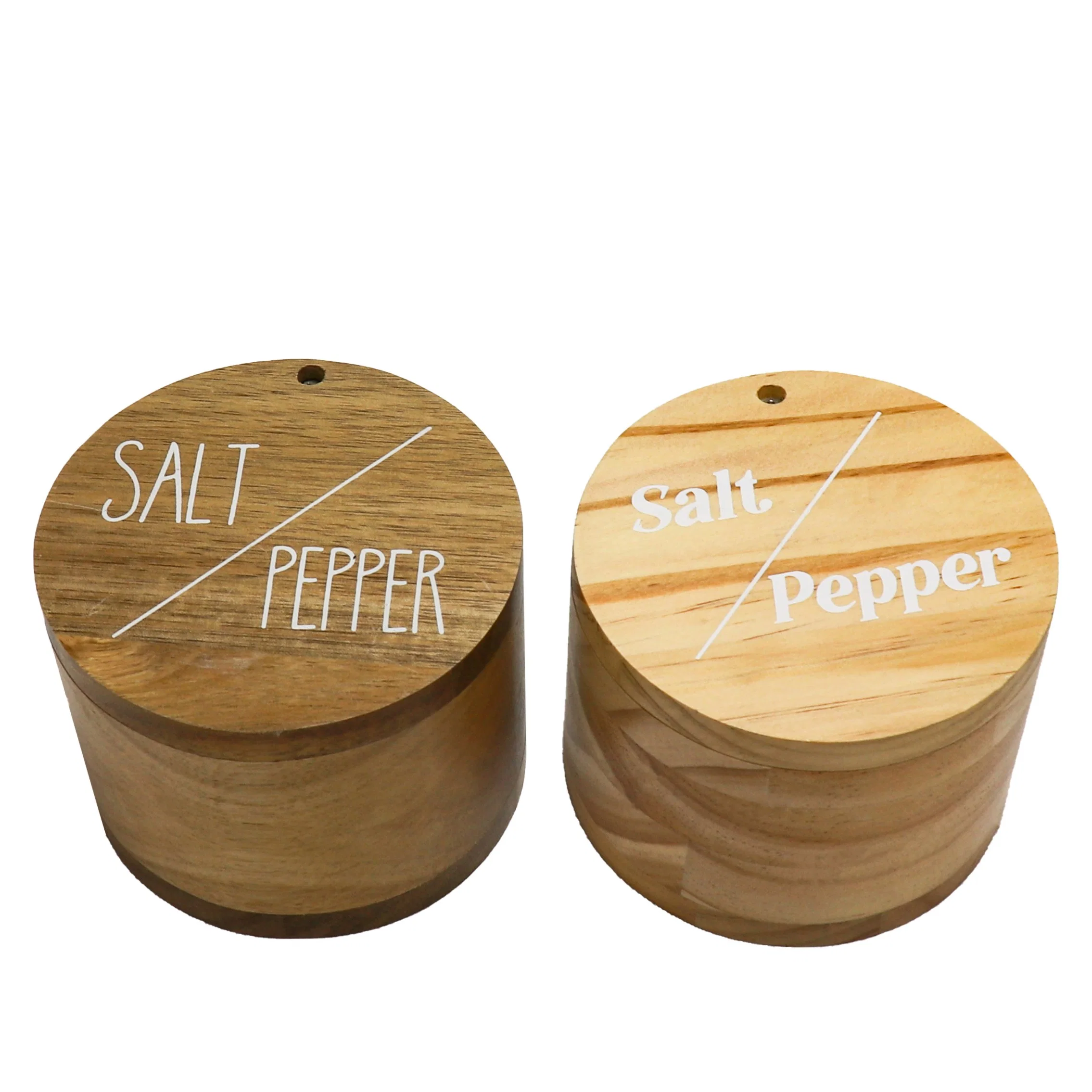 Handmade Wooden Spice Box Round Shape Wooden Spice Box