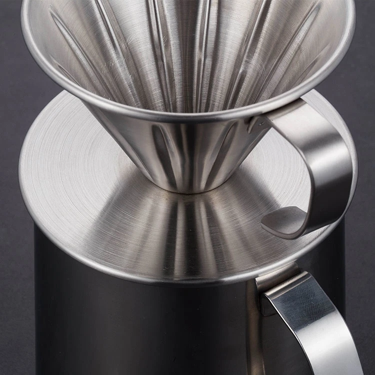 Forma de cono de acero inoxidable Coffee Dripper Coffee Filtro