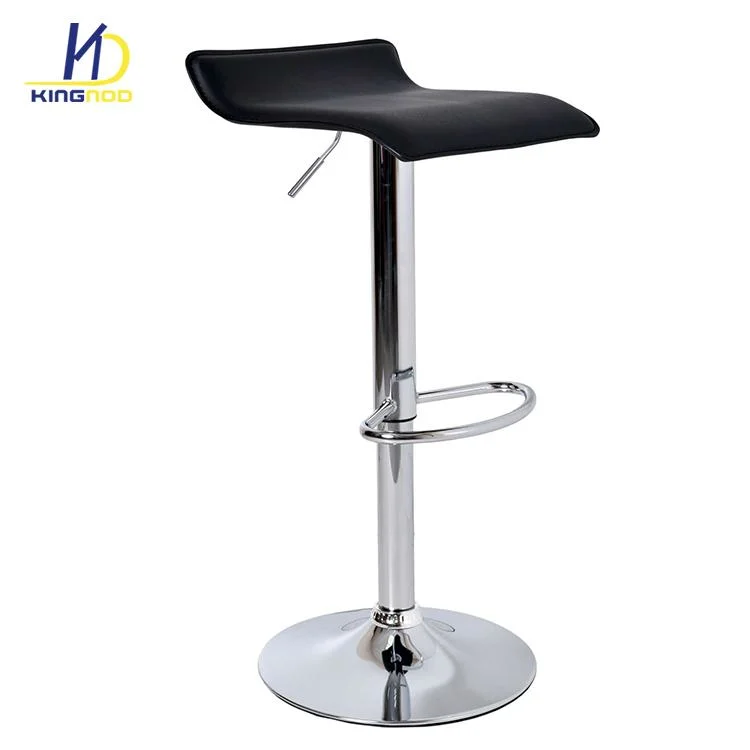 Nordic Modern Adjustable Hard PVC Seat with Chromed Base Bar Chairs