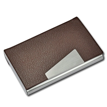 Custom Shiny Gold Printed Stainless Steel Card Holder