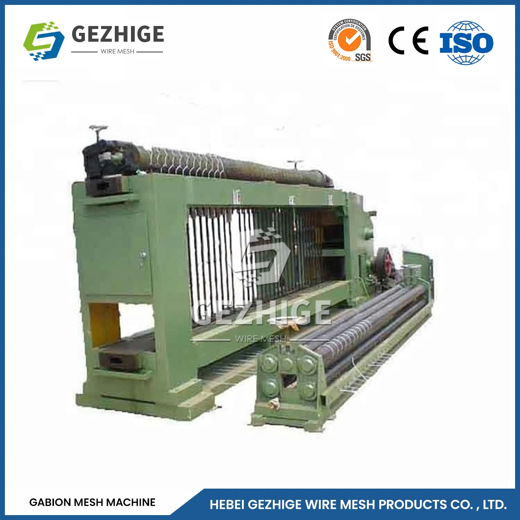 Gezhige OEM Customized Wire Mesh Machine Manufacturers 120*150 mm Mesh Opening Gabion Netting Mesh Weaving Machine China Square Welded Wire Mesh Machine