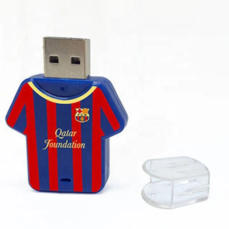 Forma de vestuário de plástico da equipe de Unidade Flash USB Multi-Color Dom Promocionais Drive USB