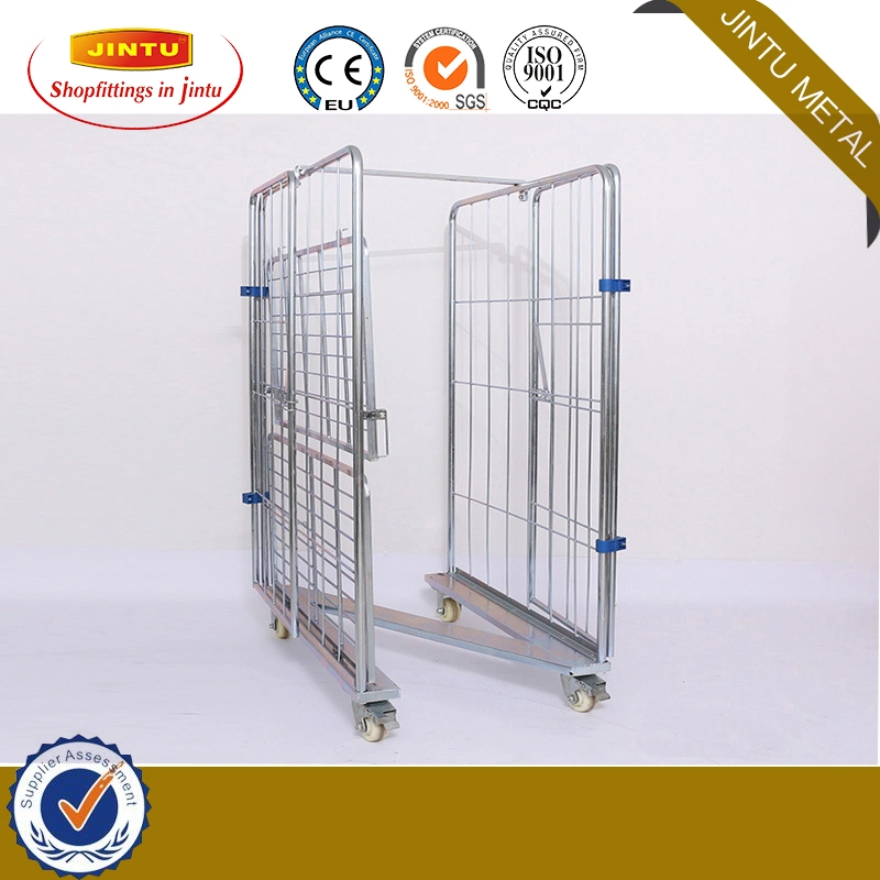 Wire Mesh Warehouse Roll Cage Trolley Roll Container