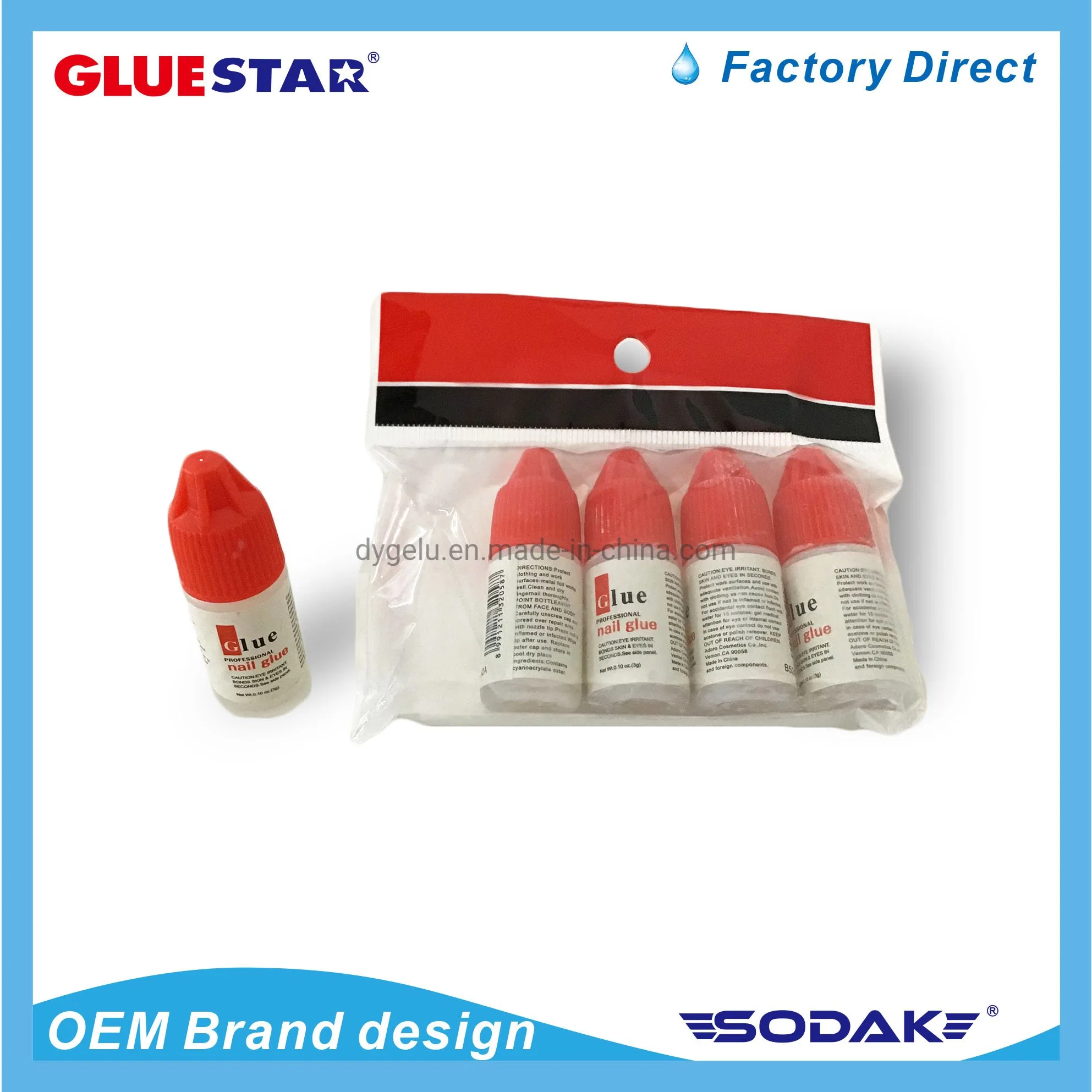 High quality/High cost performance Wholesale/Supplier Customized Multiple Colors Nail Tips Glue Gel Suppliers