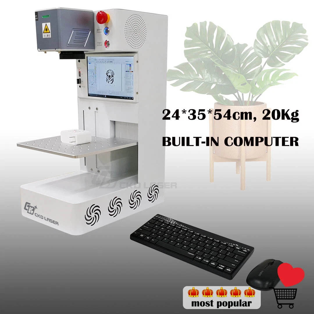 Mini Optical Fiber Laser Marking Machine for U Disk Cup Bottle Watch Case Tick Mark