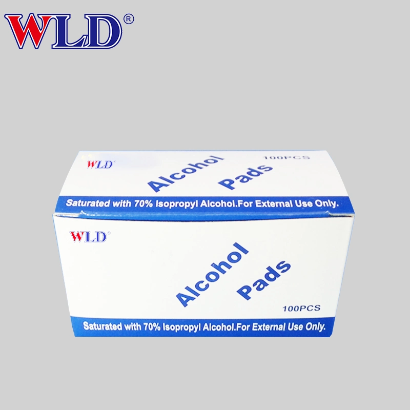 30-60grm/Sq Non-Woven and 70% Isopropyl Disposable Vaginal Speculum Alcohol Prep Pad