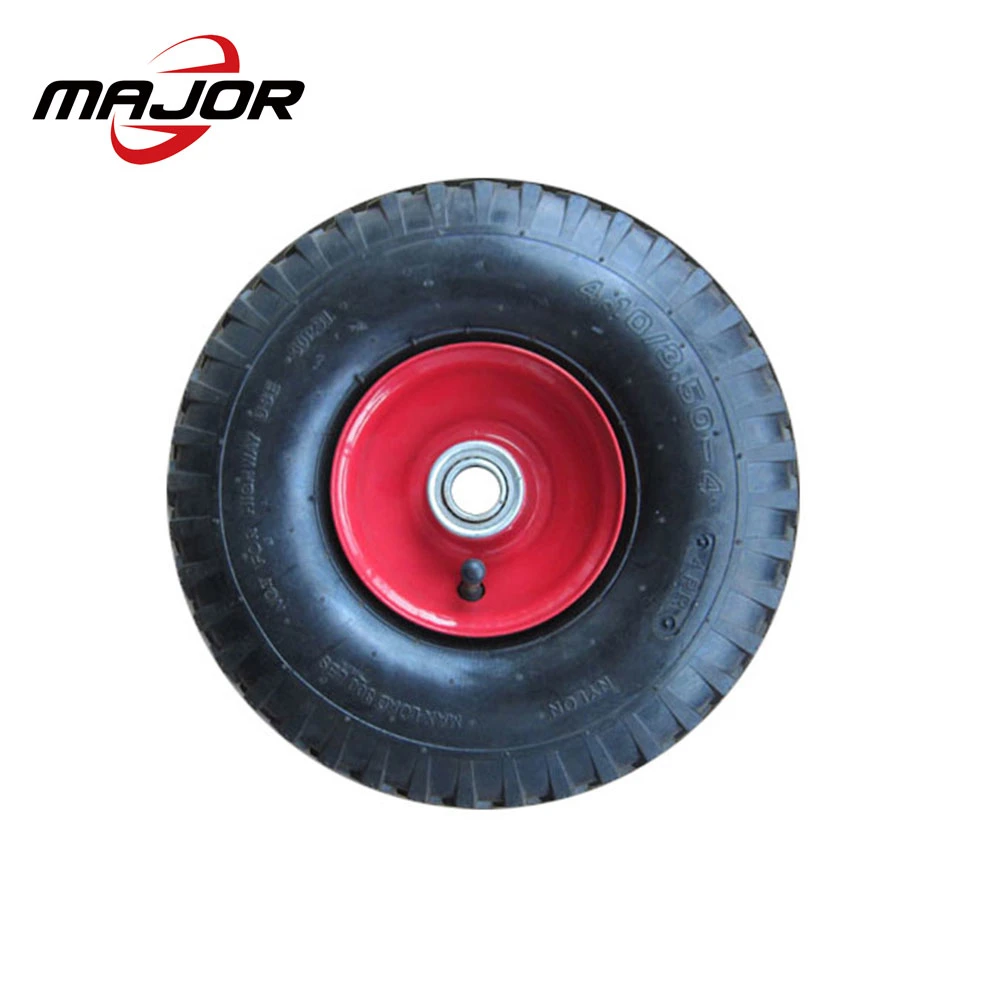 Pneumatic Rubber Wheel 10X3.50-4 Beach Cart Wheel Inflatable Pneumatic Air Rubber Wheel