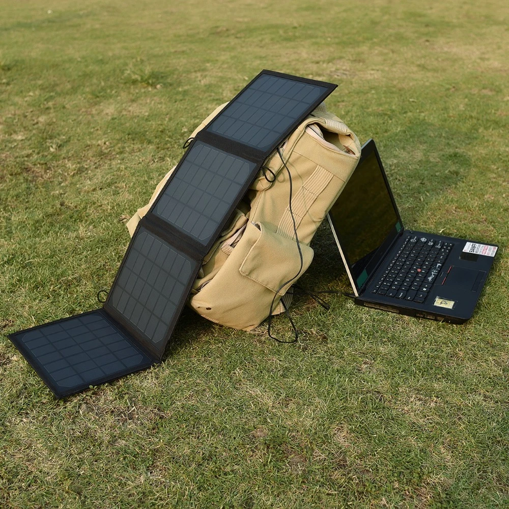 20W Foldable Solar Panel USB DC Portable Mobile Phone Car Battery Folding Solar Charger a Class