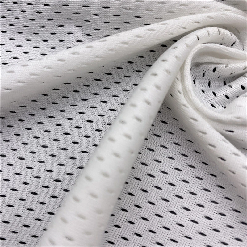 100% Polyester 75D White Mesh Fabric for Sport Top and Sport Jersey