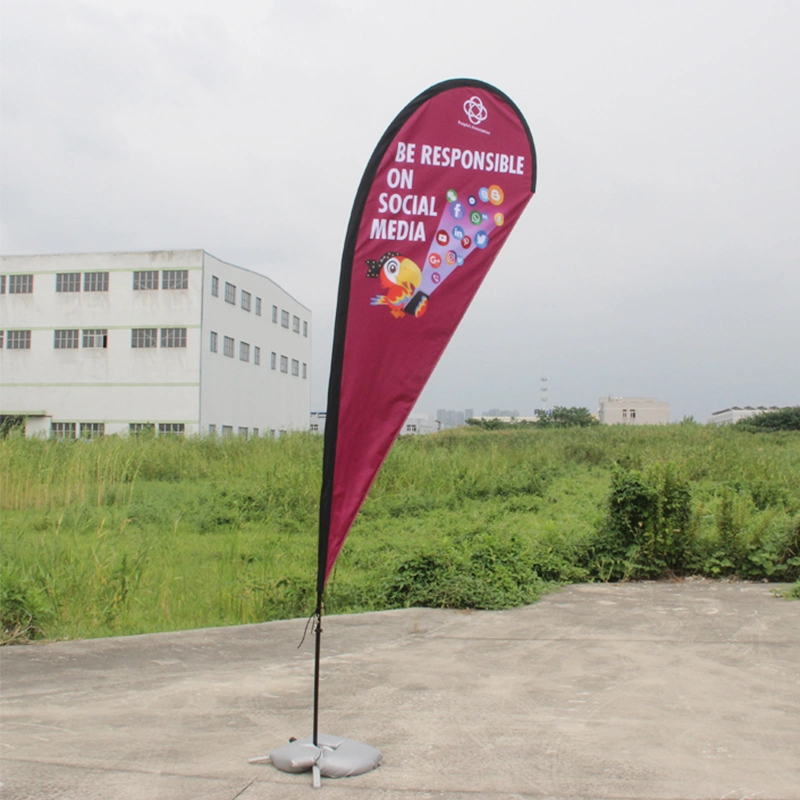 Flying Feather Custom Polyester Promotional Flag Advertising Teardrop Banner Swooper Flag Pole