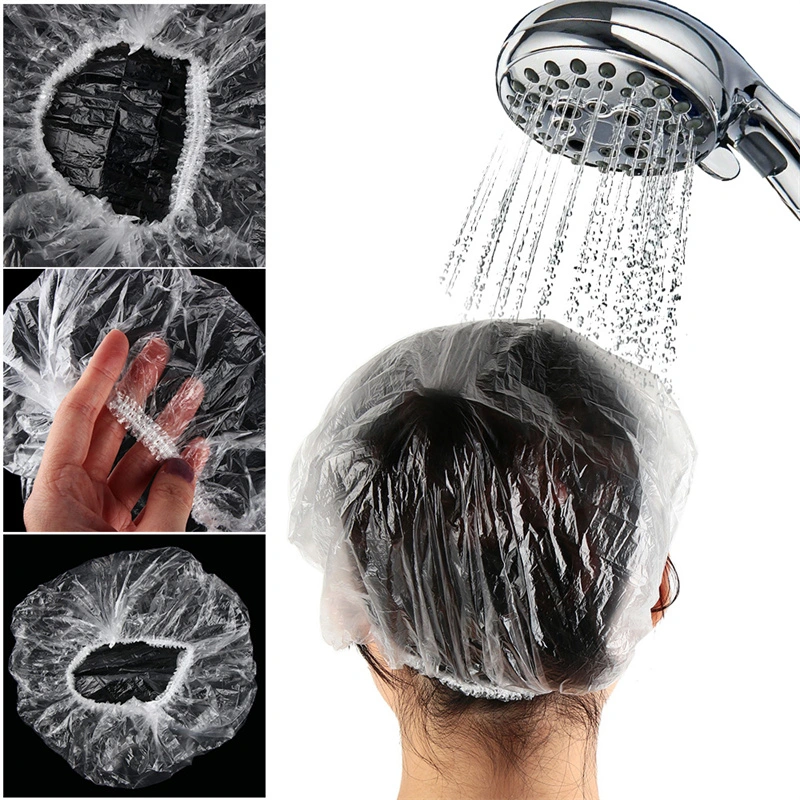 Shower Caps Hair Bonnet Salon SPA Hotel Home Use Bathing Elastic Disposable Cap for Baths and Saunas Accessories