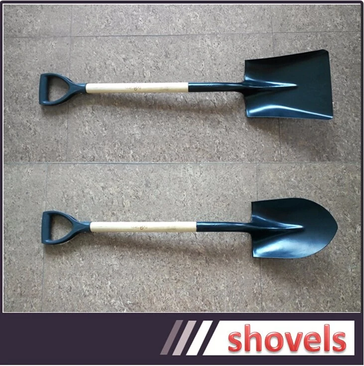 Good Quality Agricultural Carbon Steel Construction Shovel Wooden Handle Shovel