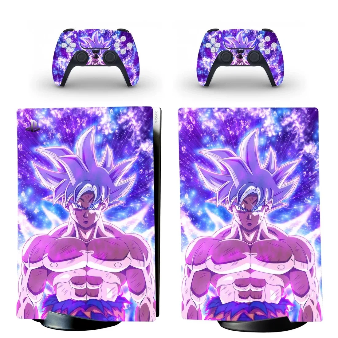 Goku Vegeta PS5 Digital Edition Skin Sticker Decal Cover für PlayStation 5 Konsole und Controller PS5 Skin Sticker Vinyl