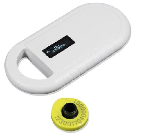 Inventar RFID Microchip Handheld Ear Tag Scanner Spritze Portable Reader Für Tierverfolgung