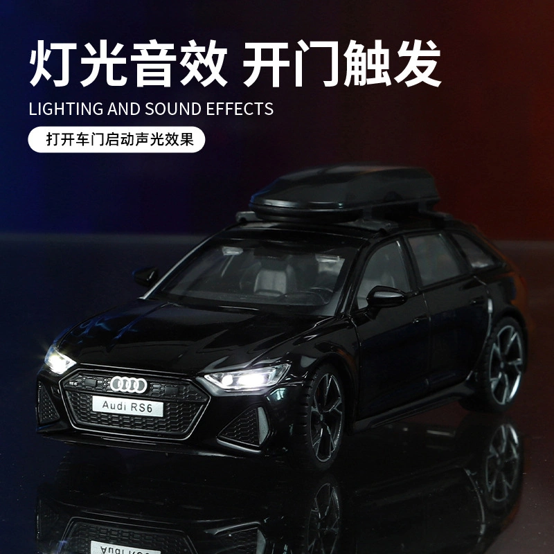 1/32 Diecast Cars Simulation Acrylic Package Audi RS6 Alloy Car