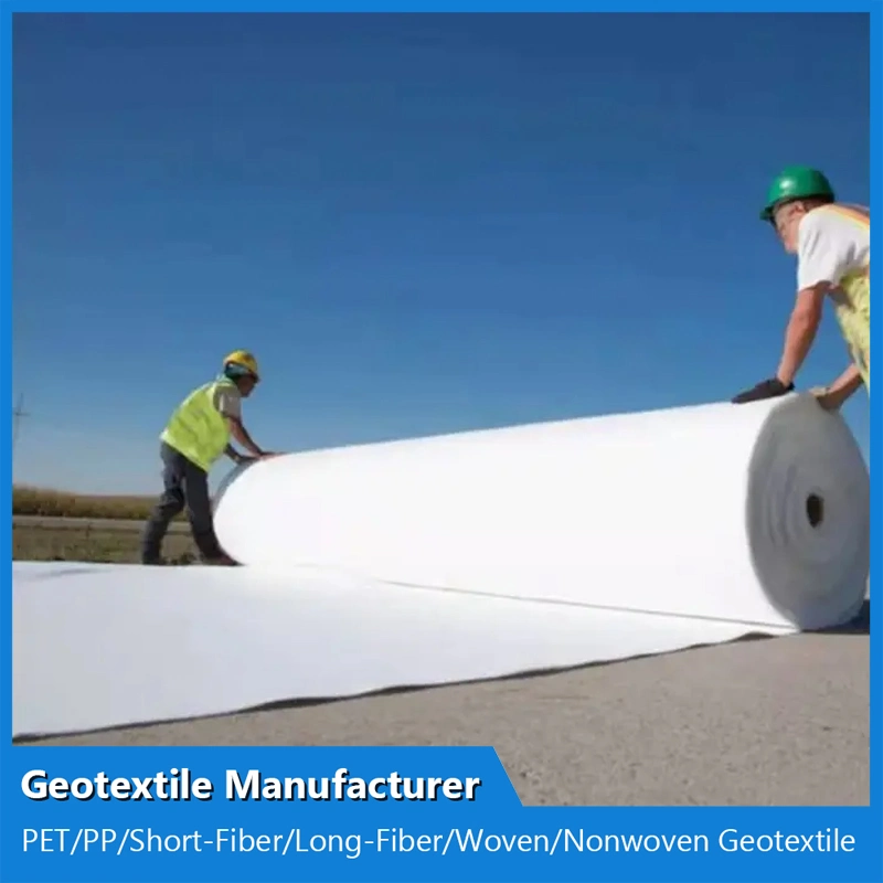 150g 200g 300g 400g 500g 800g de 1000 G PP/PET reforzado tejida de poliester/Nonwoven Geotextile precio para la construcción de carreteras