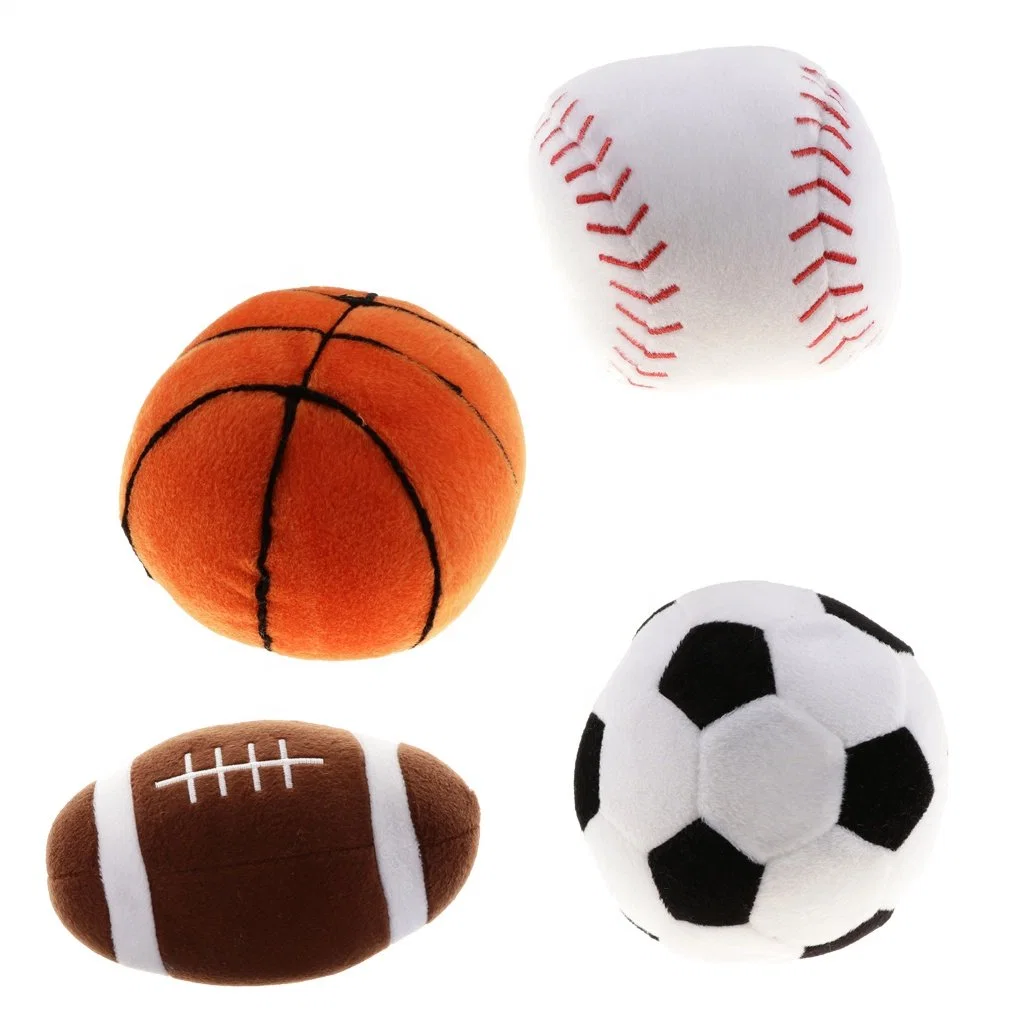 Factory Whole Sale Soft Stuffed Baseball Basketball Rugby Football Sports Toy Children Plush Toy Play Ball