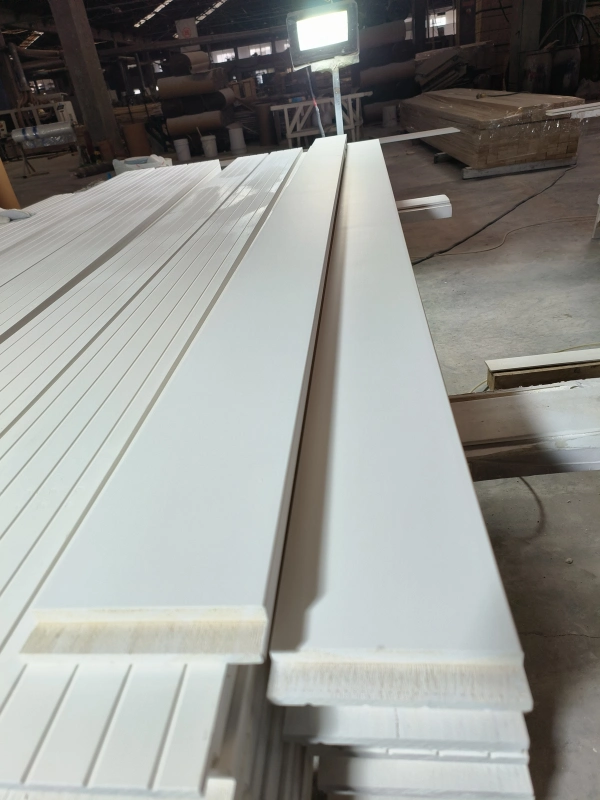 White Primed Wood Shutter Component Trim Moulding