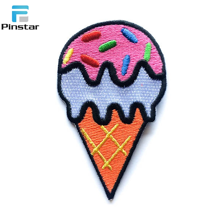 Kunshan Factory Ice Cream Iron on Embroidery Patch