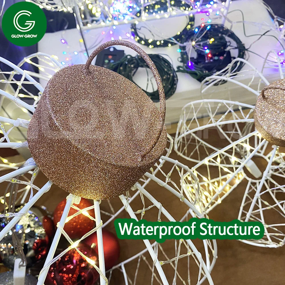 3D LED bicolor adorno de Navidad bola de luz con Muti efecto para el evento de vacaciones al aire libre Embellecedor de Navidad decoración de bodas panorama comercial