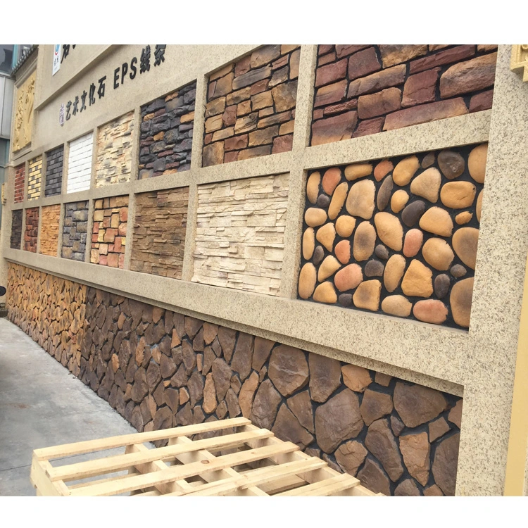 Los paneles de ladrillo artificial/pared exterior frente a la piedra artificial Piedra de hormigón y chapa de madera