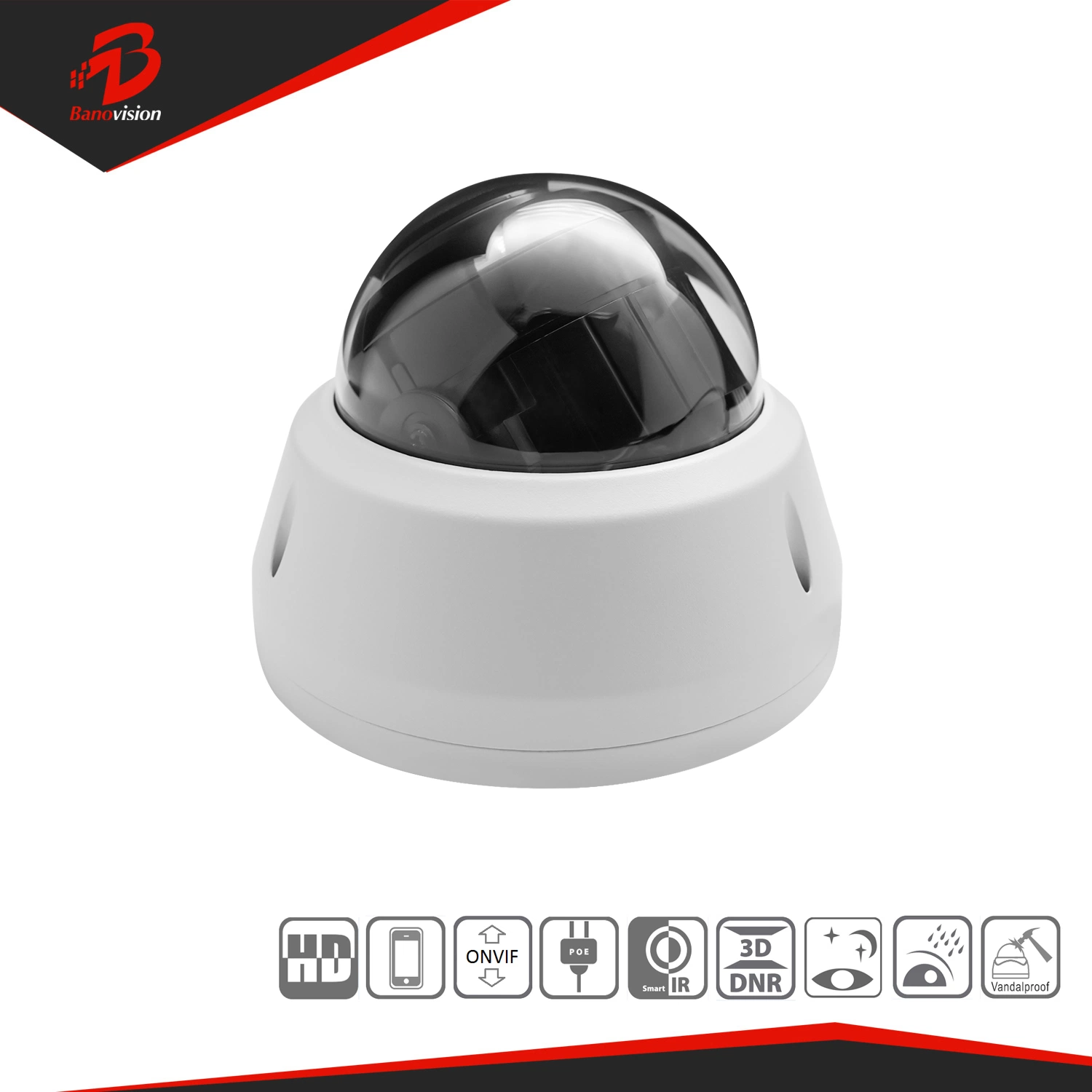 Banovision 8MP 4K Dome Surveillance Eyeball Zoom Poe IP Security CCTV Camera