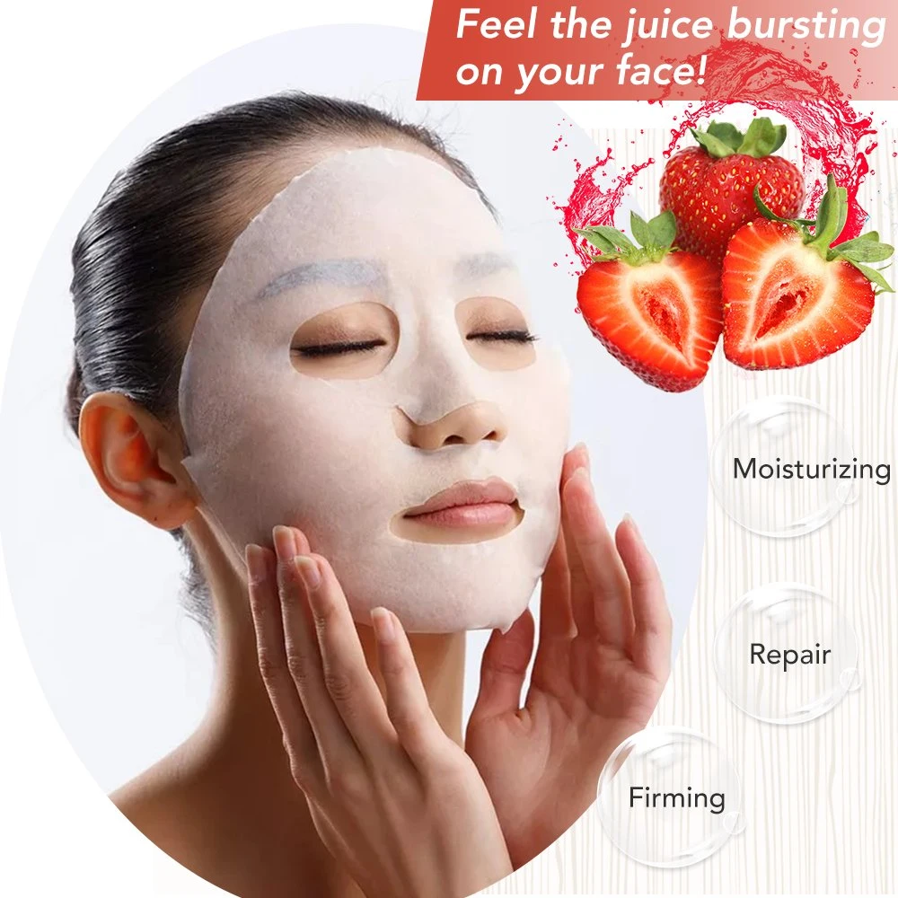 Skin Care 100% Natural Extracts Organic Mangosteen Sheet Mask Anti-Acne Lightening Cosmetic Facial Mask