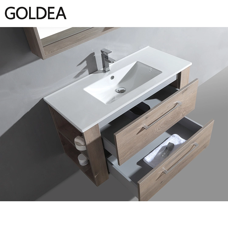 Hot Sale Ceramics Modern Goldea Hangzhou Made in China Bathroom Cabinet Vanity Furniture