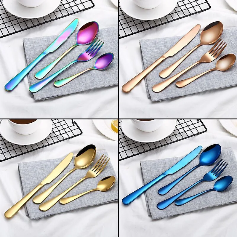 Stainless Steel Cutlery Set Fork Knife Spoon and Teaspoon Popular Set