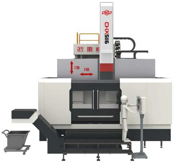 Ckx51/Chx51 CNC Single Column Vertical Milling and Turning Lathe