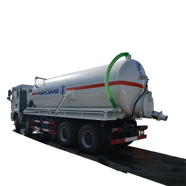 345HP 6*4 Shacman Foton Dongfeng HOWO 18tons Sludge Disposal Fecal Vacuum Sewer Cleaner Septic Waste Water High Pressure Jetter Tank Sewage Drainage Truck