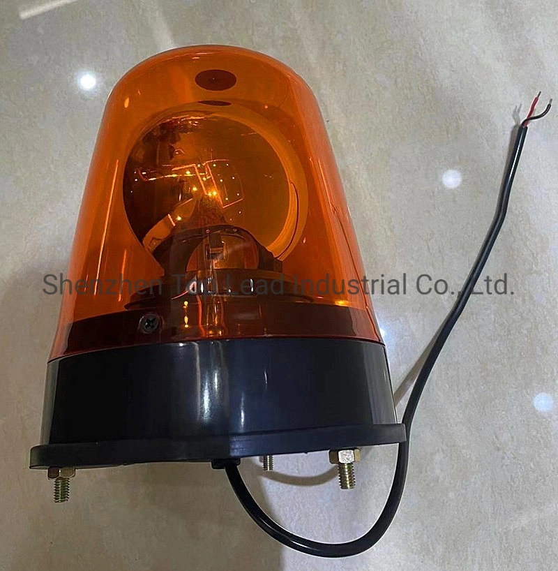 New DC12 / 24V 55W /75W H1 Bulb Halogen Warning Light Rotating Beacon Light Rotating Warning Lamp IP 65