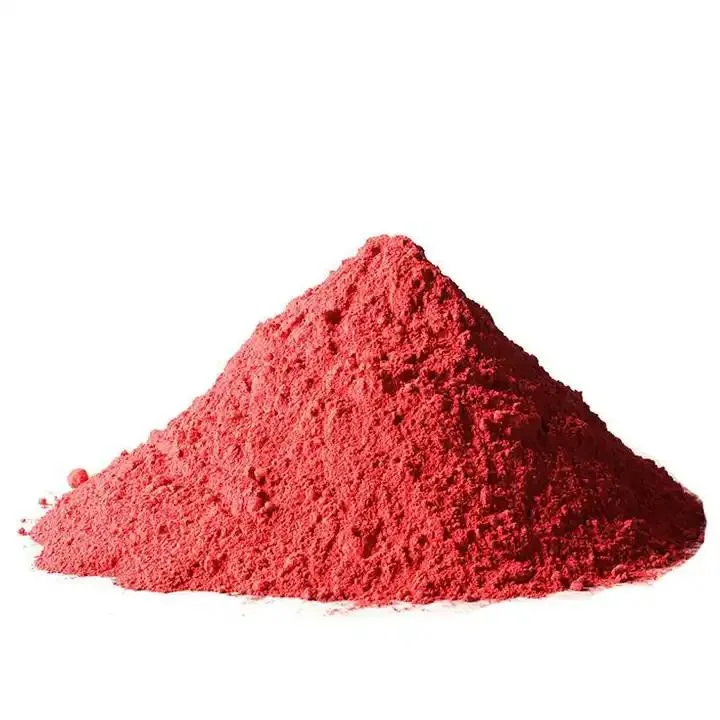 La naturaleza pura de cinabrio rojo en polvo, con ingredientes principales de sulfuro de mercurio