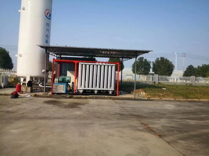 Mobile Type High Pressure Cryogenic Pump with Ambient Vaporizer for Nitrogen Purging System