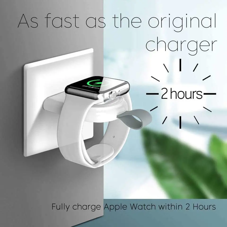 New Arrival Qi Standard Magnetic USB Charging Cable 2W Quick Charge Portable Mini Wireless Charger for Smart Watch iWatch