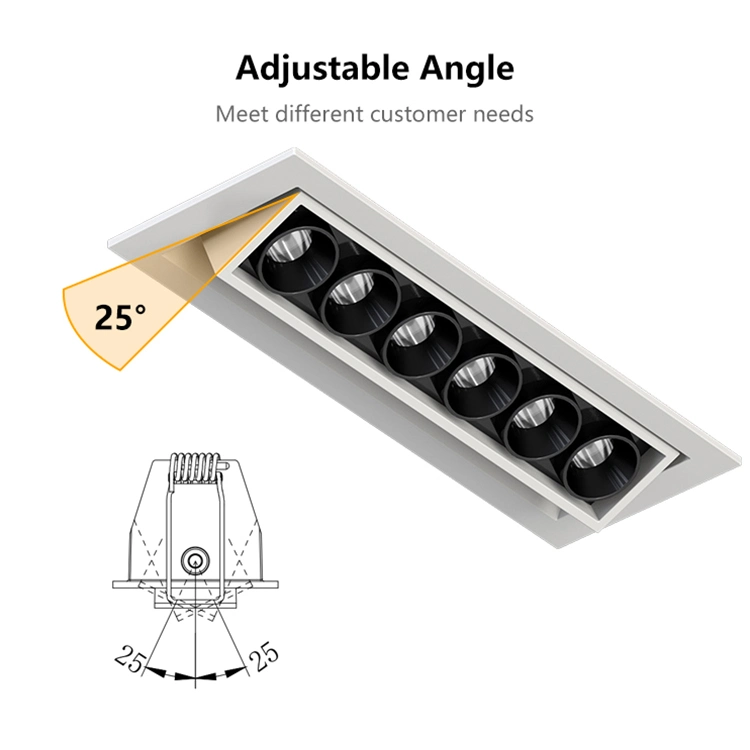 Allway New Arrivals Adjustable Module Frame Moving Head Spot Track Linear Light Indoor LED Downlight