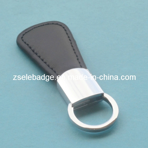 Custom Alloy with Leather Keyholder for Promotion (Ele-K091)